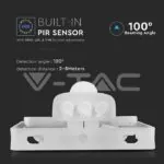 V-TAC VT-466 50W LED Прожектор Сензор SAMSUNG Чип Бяло Тяло 3000K