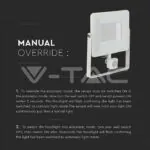 V-TAC VT-467 50W LED Прожектор Сензор SAMSUNG Чип Бяло Тяло 4000K