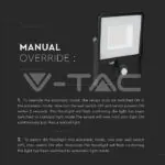V-TAC VT-470 50W LED Прожектор Сензор SAMSUNG Чип Черно Тяло 4000K
