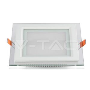 V-TAC VT-6278 12W LED Панел Стъклено Тяло Квадратен Модул Неутрално Бяла Светлина