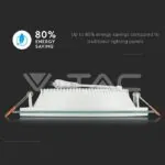 V-TAC VT-4744 12W LED Панел Стъклено Тяло Кръгъл Модул Топло Бяла Светлина