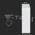 V-TAC VT-4915 12W LED Панел Външен монтаж Premium Квадратен Модул Бяла Светлина