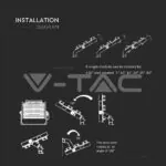 V-TAC VT-498 1000W LED Прожектор SAMSUNG Чип Meanwell Драйвер 1200°D 4000K