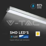 V-TAC VT-603 LED Линейно   SAMSUNG Чип 40W за Вграждане Сиво Тяло 6400K