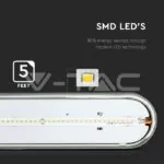 V-TAC VT-6184 LED Водозащитено тяло PC/PC 1500мм 48W Неутрално Бяла Светлина