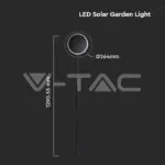 V-TAC VT-6669 8W LED Соларно Градински Тяло Черно Бяло Тяло 4000K