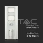 V-TAC VT-6756 33W LED Улична Лампа Соларна 6400К