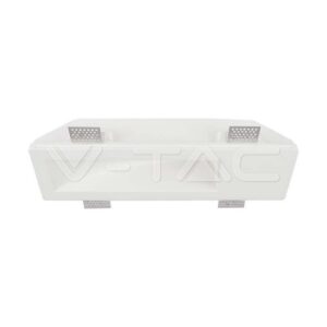 V-TAC VT-6775 2xGU10 Гипсова Отливка Кръг Бяла