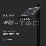 V-TAC VT-6849 8W LED Соларна Стенна Лампа 4000К