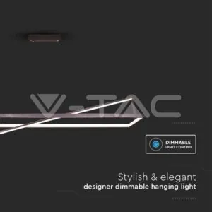 V-TAC VT-6906 LED Осветител 45W Висящ Димиращ Черен 3000К