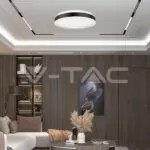 V-TAC VT-6908 LED Осветител 38W Кръг за Таван Черна Рамка 4000K
