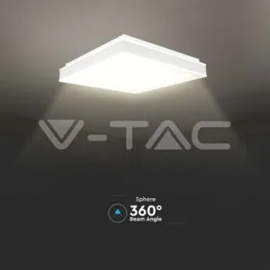 V-TAC VT-6915 LED Осветител 38W Плафон 4000K Квадрат Бяла Рамка