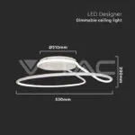 V-TAC VT-6924 LED Осветител 54W Димиращ Бял 4000K Кръг