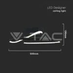 V-TAC VT-6926 LED Осветител 20W Кръг 4000K Черен Кръг