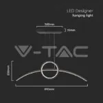 V-TAC VT-6933 LED Осветител 36W 4000K Черен