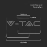 V-TAC VT-6941 LED Осветител 24W 4000K Черен Кръг