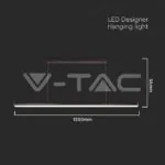 V-TAC VT-6943 LED Осветител 23W Линия 4000K Черен