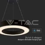 V-TAC VT-6957 LED Осветител 50W Висящ Димиращ 4000K Черен