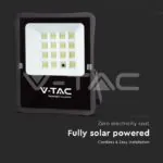 V-TAC VT-6969 15W LED Соларен Прожектор 4000К