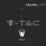 V-TAC VT-7058 Градинска Висяща Лампа E27 Черен IP44
