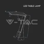 V-TAC VT-7099 4W LED Настолна Лампа Бяло + Златно