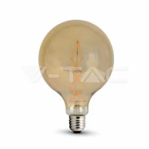 V-TAC VT-7149 LED Крушка 8W Filament E27 G125 Amber Топло Бяла Светлина