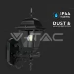 V-TAC VT-7519 Фенер за Стена Четиристен Черен Малък