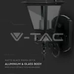 V-TAC VT-7519 Фенер за Стена Четиристен Черен Малък