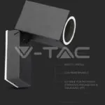 V-TAC VT-7553 Фасадно Тяло за Стена GU10 Регулируемо Една Посока IP44