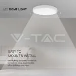 V-TAC VT-76151 18W LED Плафон Кръг Бяла Рамка 3000К IP44