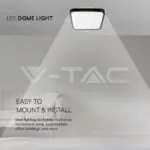 V-TAC VT-76421 18W LED Плафон Квадрат Черна Рамка 3000К IP44