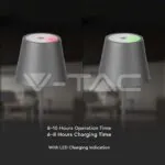 V-TAC VT-7653 2W LED Настолна Лампа 4400mA Батерия Зелено Тяло IP54 3000K
