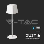 V-TAC VT-7691 2W LED Настолна Лампа Бяло Тяло 3000К IP54