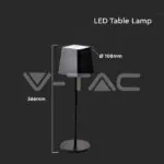 V-TAC VT-7692 2W LED Настолна Лампа Черно Тяло 3000К IP54