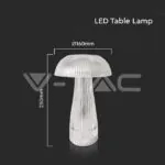 V-TAC VT-7894 LED Настолна Лампа 800mAh Батерия 160 x 250 3 в 1 Прозрачно Тяло