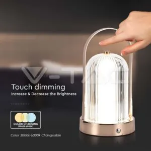 V-TAC VT-7991 LED Настолна Лампа 1800mAH Батерия 120*190 Бронз 3 в 1