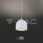 V-TAC VT-7993 8.5W LED Висяща Лампа Φ100 Бяло Тяло 3000K