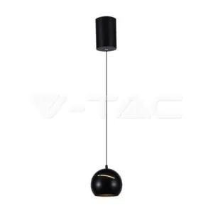V-TAC VT-7998 8.5W LED Висяща Лампа Φ180 Черно Тяло 3000K