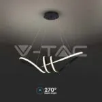 V-TAC VT-8010 24W LED Висяща Декоративна Лампа 720*300 Черно Тяло 3000K