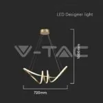 V-TAC VT-8011 24W LED Висяща Декоративна Лампа 720*300 Златно Тяло 3000K