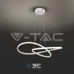 V-TAC VT-8013 20W LED Висяща Декоративна Лампа Ф500 Бяло Тяло 3000K
