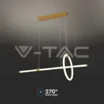 V-TAC VT-8023 16W LED Висяща Декоративна Лампа 860*300 Златно Тяло 3000K