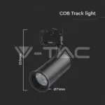V-TAC VT-8078 30W LED COB Релсов Прожектор 3 в 1 Черно Тяло