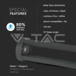 V-TAC VT-8332 10W Лампа Черно Тяло 80см 4000K
