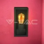 V-TAC VT-8517 Стенна Лампа 1*27 Черна Прозрачна