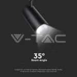 V-TAC VT-8842 30W LED COB Релсов Осветител 3 в 1 Черно Тяло