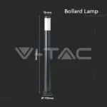 V-TAC VT-8963 Е27 Градинска Лампа 110cm Неръждавейка Стомана Сив IP44