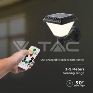 V-TAC VT-93578 Соларна Стенна Дистанционно 3 в 1 IP44