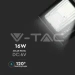 V-TAC VT-94008 16W LED Прожектор с Фотоволтаичен Панел 6000K