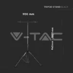 V-TAC VT-9546 Статив за Прожектор черен Цвят